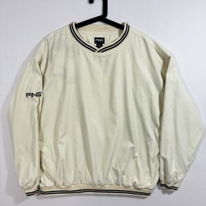 VTg Ping Collection Pullover Windbreaker Pastel Butter Yellow XL Golf Preppy 90s